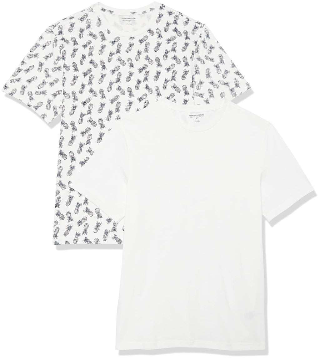 Amazon Essentials Men's Short-Sleeve Crewneck T-Shirt, Pack of 2