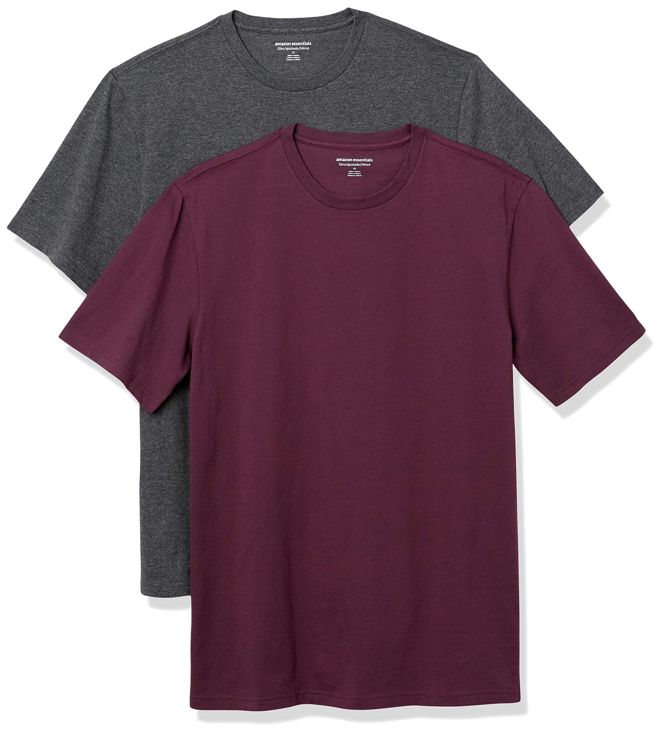 Amazon Essentials Men's Short-Sleeve Crewneck T-Shirt, Pack of 2