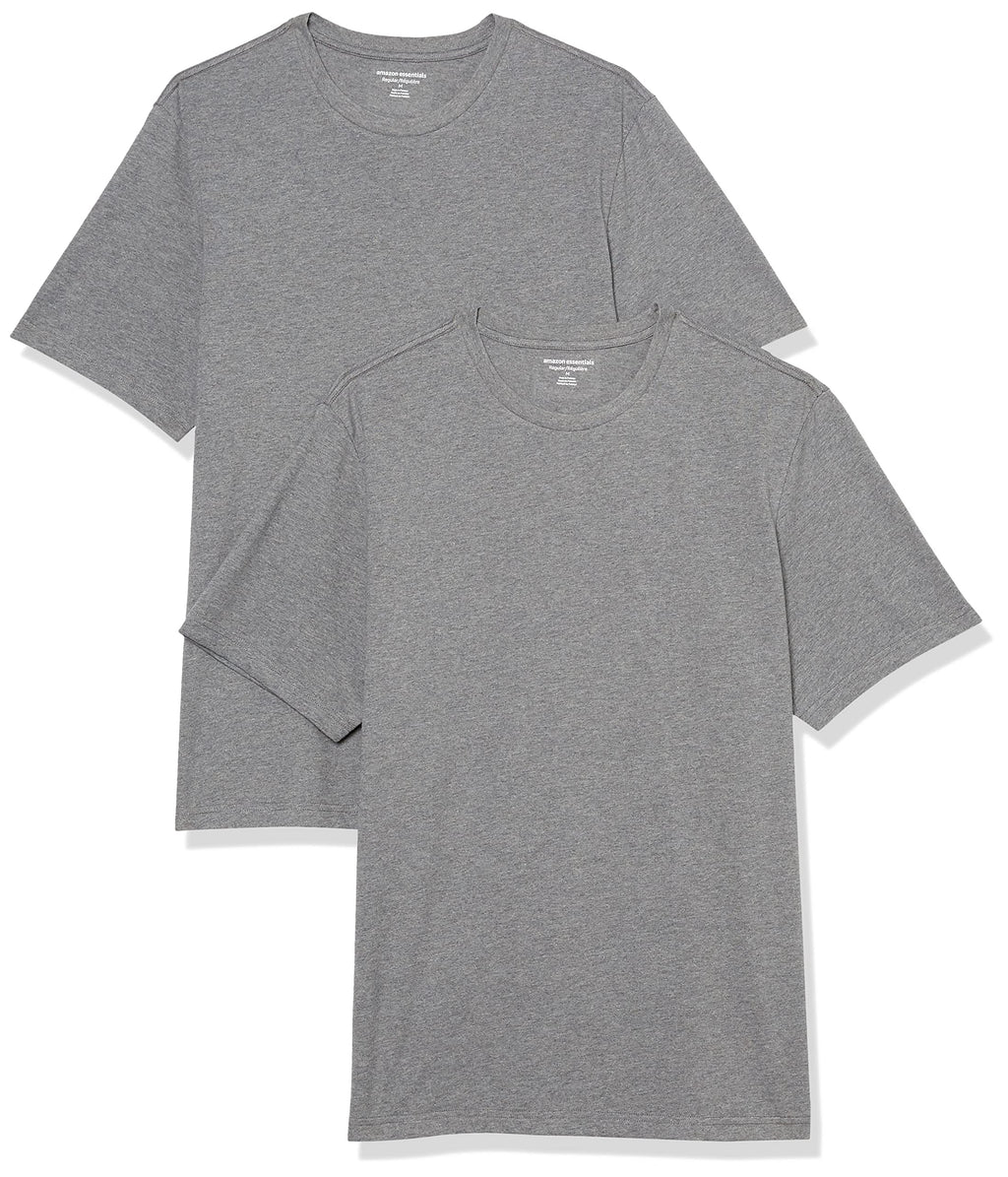 Amazon Essentials Men's Short-Sleeve Crewneck T-Shirt, Pack of 2