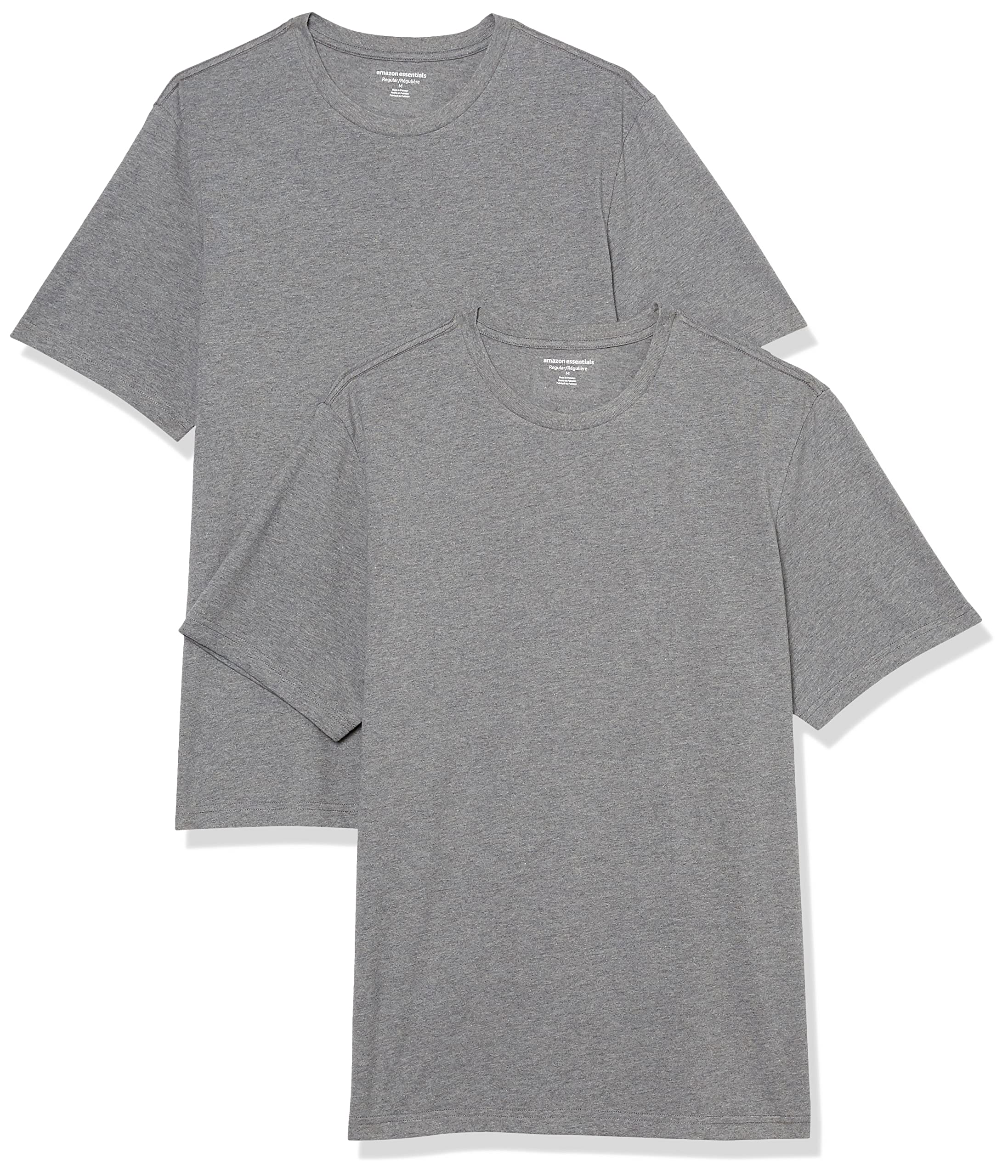 Amazon Essentials Men's Short-Sleeve Crewneck T-Shirt, Pack of 2