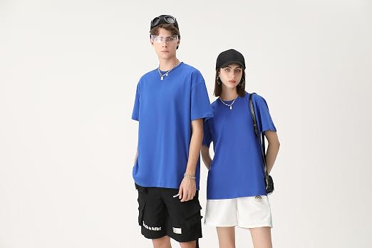 Mens Oversized T-Shirts Fashion Loose Fit Crewneck Tshirt Streetwear Heavyweight Short Sleeve Gym Workout Tops