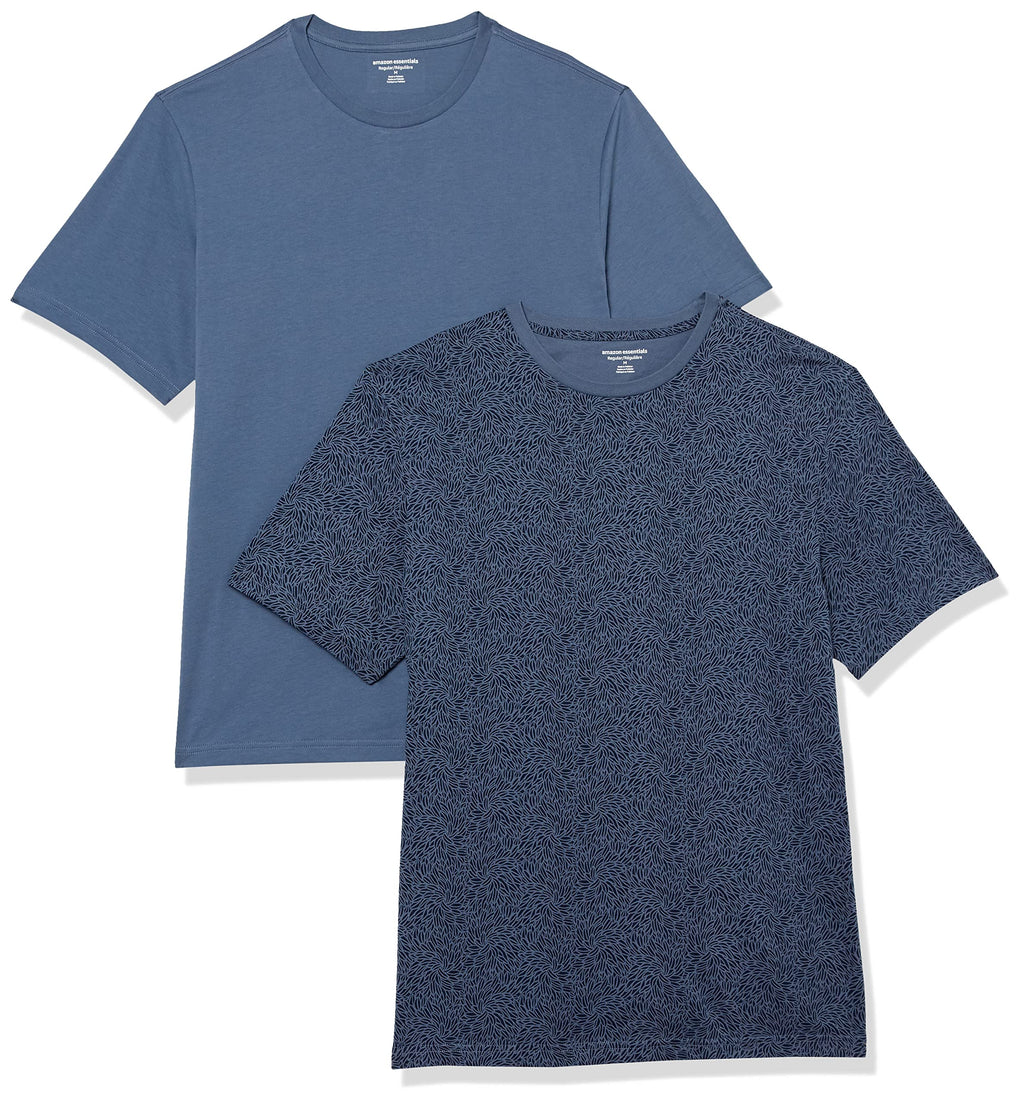 Amazon Essentials Men's Short-Sleeve Crewneck T-Shirt, Pack of 2