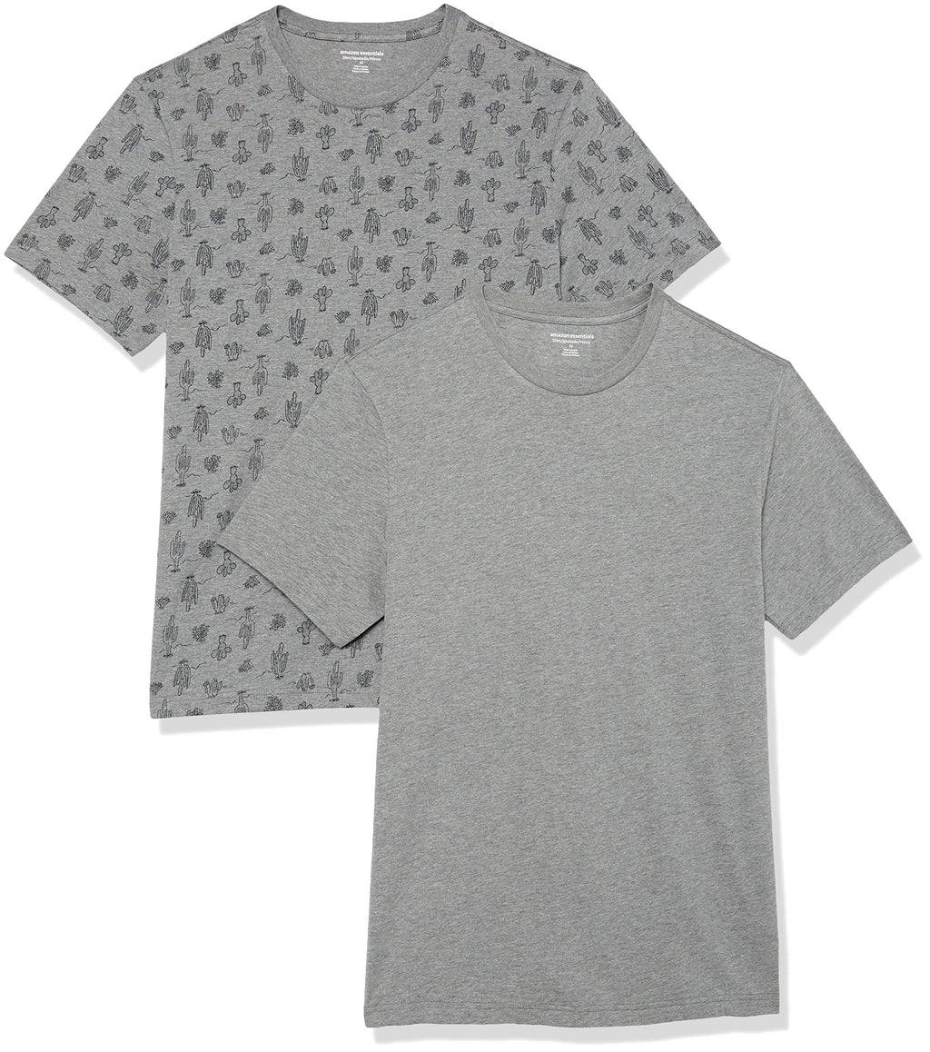 Amazon Essentials Men's Short-Sleeve Crewneck T-Shirt, Pack of 2