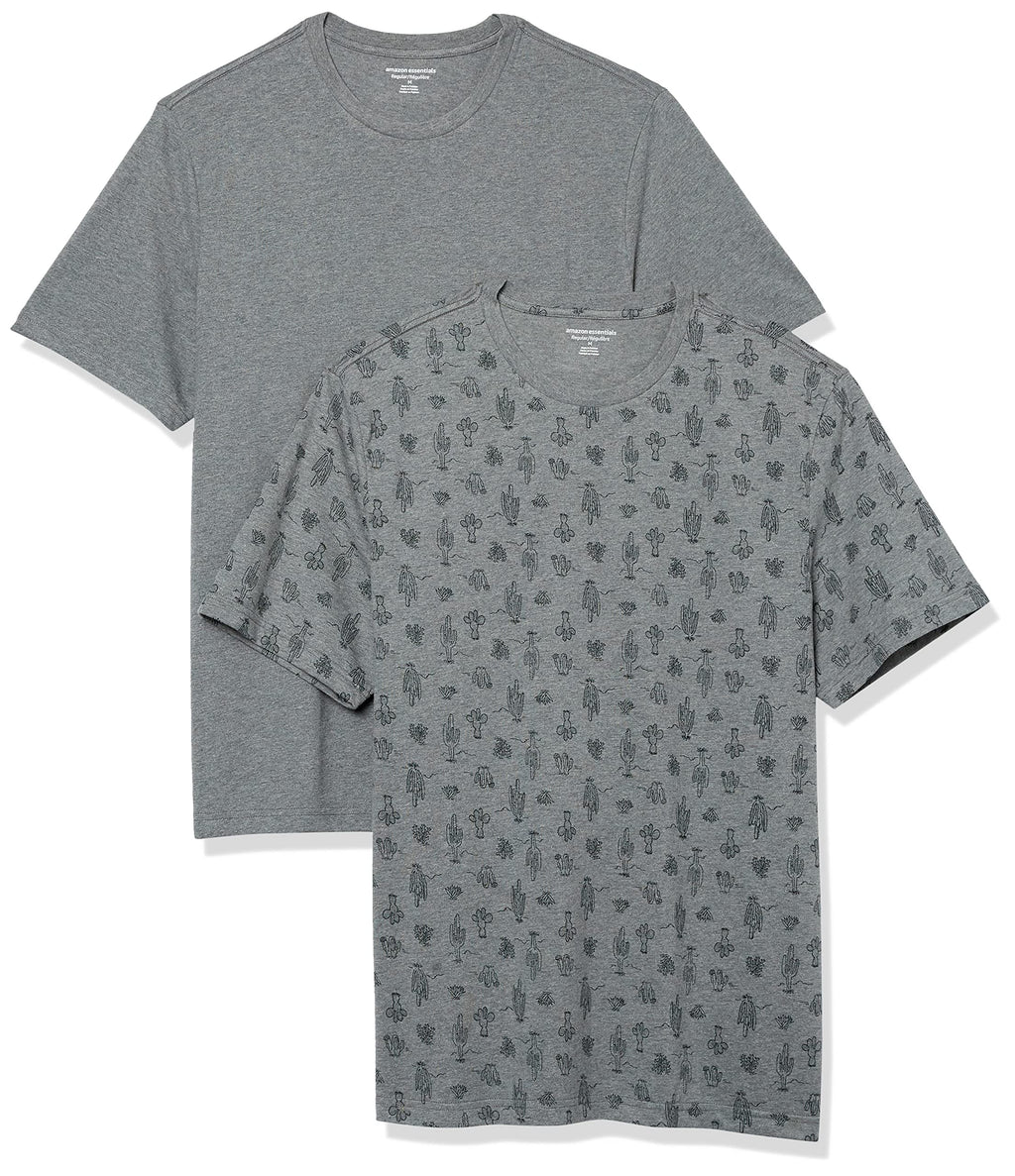 Amazon Essentials Men's Short-Sleeve Crewneck T-Shirt, Pack of 2