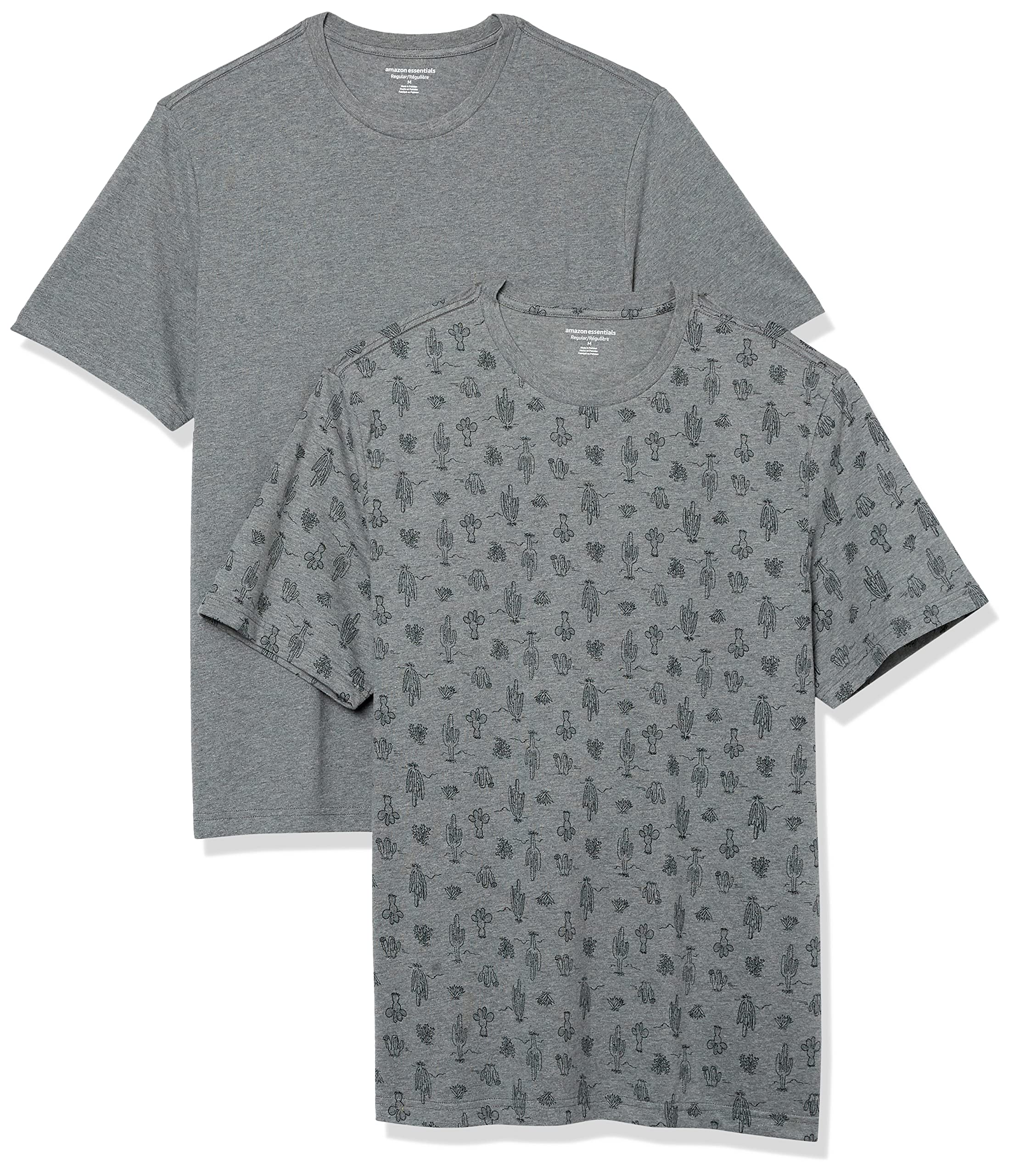 Amazon Essentials Men's Short-Sleeve Crewneck T-Shirt, Pack of 2