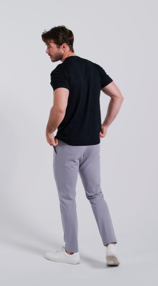 INTO THE AM Mens T Shirts Soft Cotton Blend Crew Neck Tee S - 4XL Athletic Fit Plain Casual T-Shirt for Men